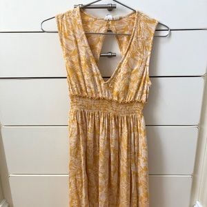 Roxy XS floral yellow short dress